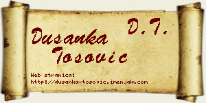 Dušanka Tošović vizit kartica